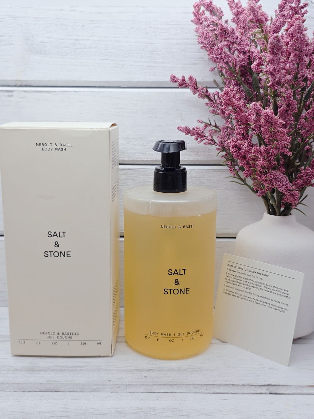 Salt & Stone Neroli & Basil Body Wash